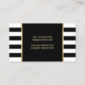 Foot Massage Podiatrist Practitioner Modern Stripe Visitekaartje (Achterkant)