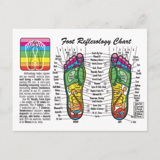 Foot-Massage-Reflexologie Briefkaart (Voorkant)