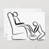 Foot Massage Stick Figuur Briefkaart (Voorkant / Achterkant)