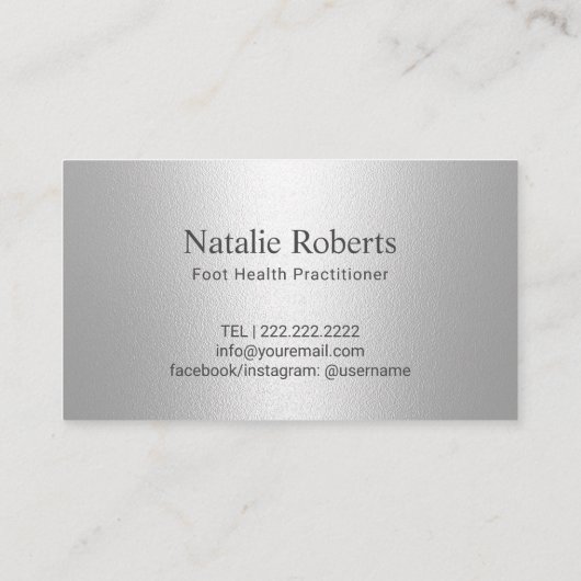 Foot Massage Theraper Practitioner Silver Loyalty (Achterkant)