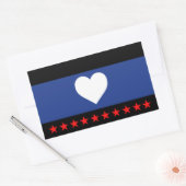 Foot Pride Flag Rechthoekige Sticker (Envelop)