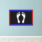 Foot Pride Flag (voetafdruk) Canvas Afdruk (Insitu (Houten vloer))