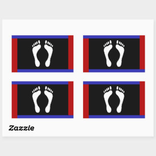 Foot Pride Flag (voetafdruk) Rechthoekige Sticker