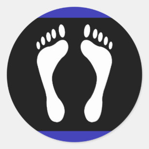Foot Pride Flag (voetafdruk) Ronde Sticker