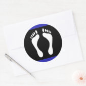 Foot Pride Flag (voetafdruk) Ronde Sticker (Envelop)