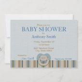 Foot Prints Boy Baby shower Invitation (Dos)