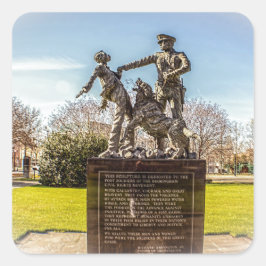 Foot Soldaten in Kelly Ingram Park Vierkante Sticker