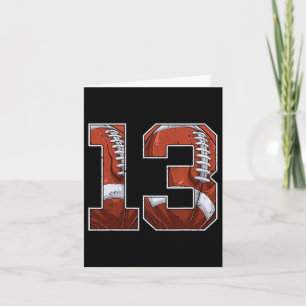 Football 13e verjaardag jongen dertien 13 jaar oud kaart
