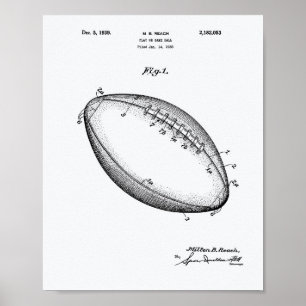 Football 1939 Patentkunst - Witboek Poster