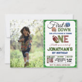 Football 1e foto Verjaardagsjongen Kaart (Voorkant)