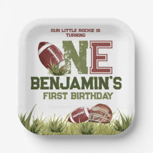 Football 1e jaar naar beneden Football vrijdag Papieren Bordje