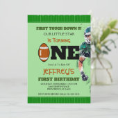 Football 1e uitnodiging (Staand voorkant)