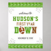 Football 1er anniversaire Affiche de bienvenue pre (Devant)