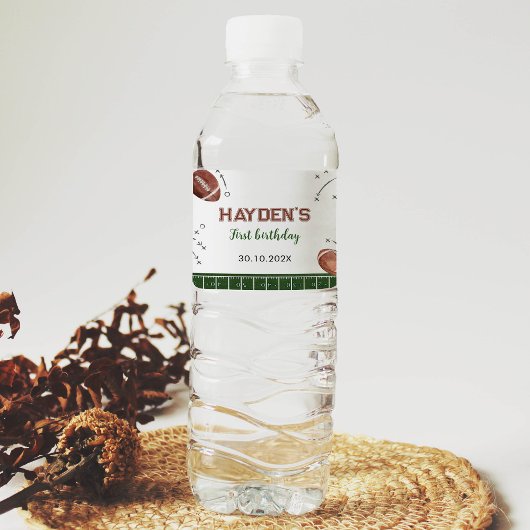 Football 1er Anniversaire fête Étiquette bouteille