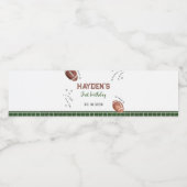 Football 1er Anniversaire fête Étiquette bouteille (Étiquettes simples)