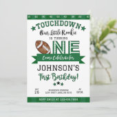 Football 1er Anniversaire Invitation Blanc (Debout devant)