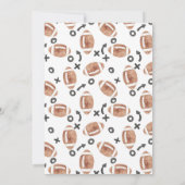 Football 1st Birthday Invitation, First Year Down Kaart (Achterkant)