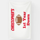 Football 1ste verjaardag banner (Verticaal)