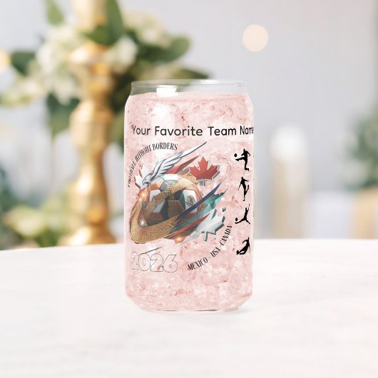 Football 2026 Can Glass – Mexico USA Canada Design (Insitu (Mariage))