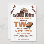 Football 2 Anniversaire Fête Invitation (Devant)