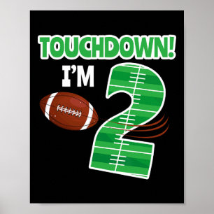 Football 2e Verjaardag Party Player Game Lover Tea Poster