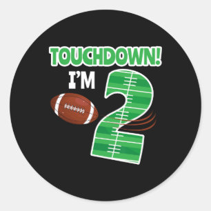 Football 2e Verjaardag Party Player Game Lover Tea Ronde Sticker