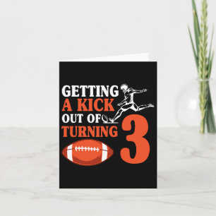 Football 3e Verjaardag Party Kick Team Player Spor Kaart