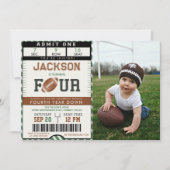 Football 4e anniversaire Invitation photo (Devant)