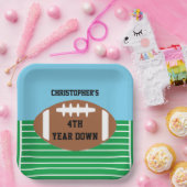 Football 4e jaar na geboorte papieren bordje (Feest)