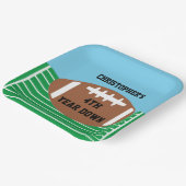 Football 4e jaar na geboorte papieren bordje (Gebogen)