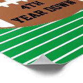Football 4e jaar na geboorte poster (Hoek)
