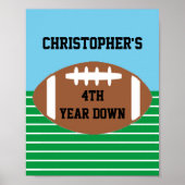 Football 4e jaar na geboorte poster (Voorkant)