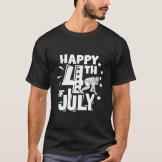 Football 4Th Of July Player American Happy 4Th Of T-shirt