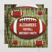 Football 7e verjaardag van de groene start van de kaart (Voorkant / Achterkant)