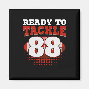 Football 88e Verjaardag Speler Tackle Team Sports Magneet