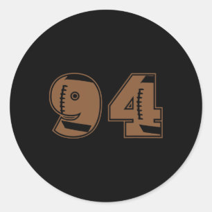 Football 94 Jersey Nummer Ronde Sticker