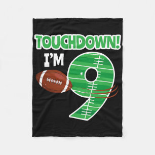 Football 9e Verjaardag Party Player Game Lover Tea Fleece Deken