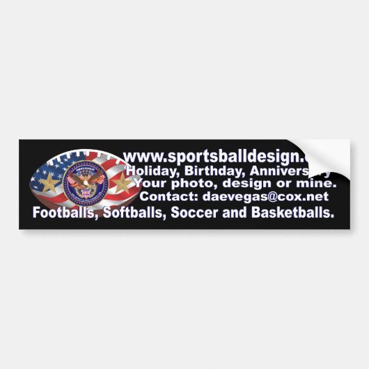 football Aangepaste Bumpersticker (Voorkant)