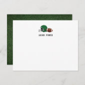 Football Aangepaste monogram hoofdletters Notitiekaartje (Voorkant / Achterkant)