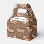 Football aangepaste naam bruin bedankdoosjes (Achterkant)