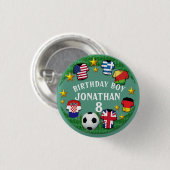 Football Aangepaste tekst Geboortedatum Ronde Button 3,2 Cm (Voorkant /achterkant)