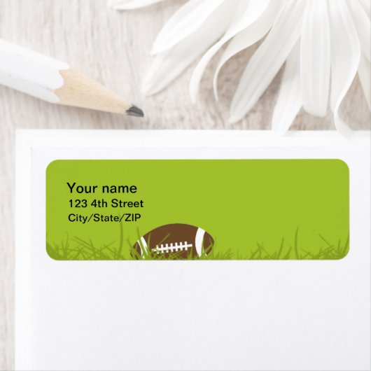 Football adresetiketten etiket (Insitu)