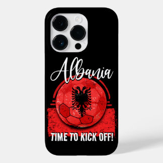 Football Albanië Vlag, Voetbal Vintage Case-Mate iPhone 14 Pro Hoesje