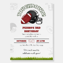 Football américain Anniversaire avec balle et casq