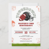 Football américain Brown et blanc Invitation d'ann (Devant)