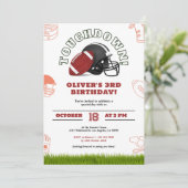 Football américain Brown et blanc Invitation d'ann (Debout devant)