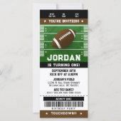 Football Anniversaire Billetterie Invitation Sport (Devant)