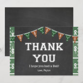 Football Anniversaire Carte de remerciements (Devant / Derrière)