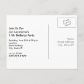 Football Anniversaire Carte postale Invitation (Dos)