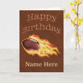 Football Anniversaire Cartes Votre NOM et MESSAGE (Fleur jaune)